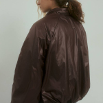 Bomber oversized in the color of ripe cherry
