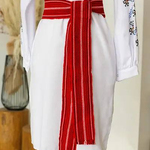 Belt edge to embroidered red MEREZHKA