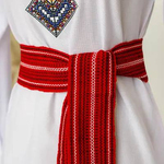 Belt edge to embroidered red MEREZHKA