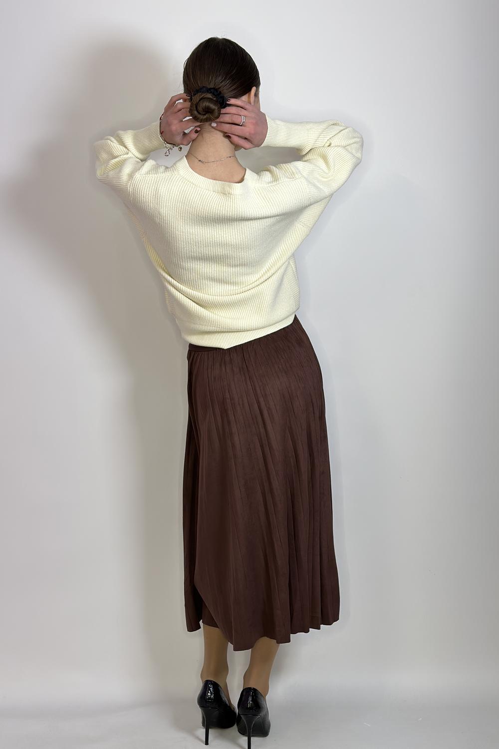 Women's skirt chocolate Marina V FW22-741