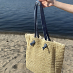 Bag beige from artificial straw L-TO-4017 Moodo