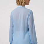 Light blue satin blouse