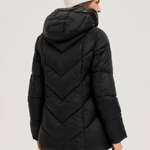 Women's black quilted jacket