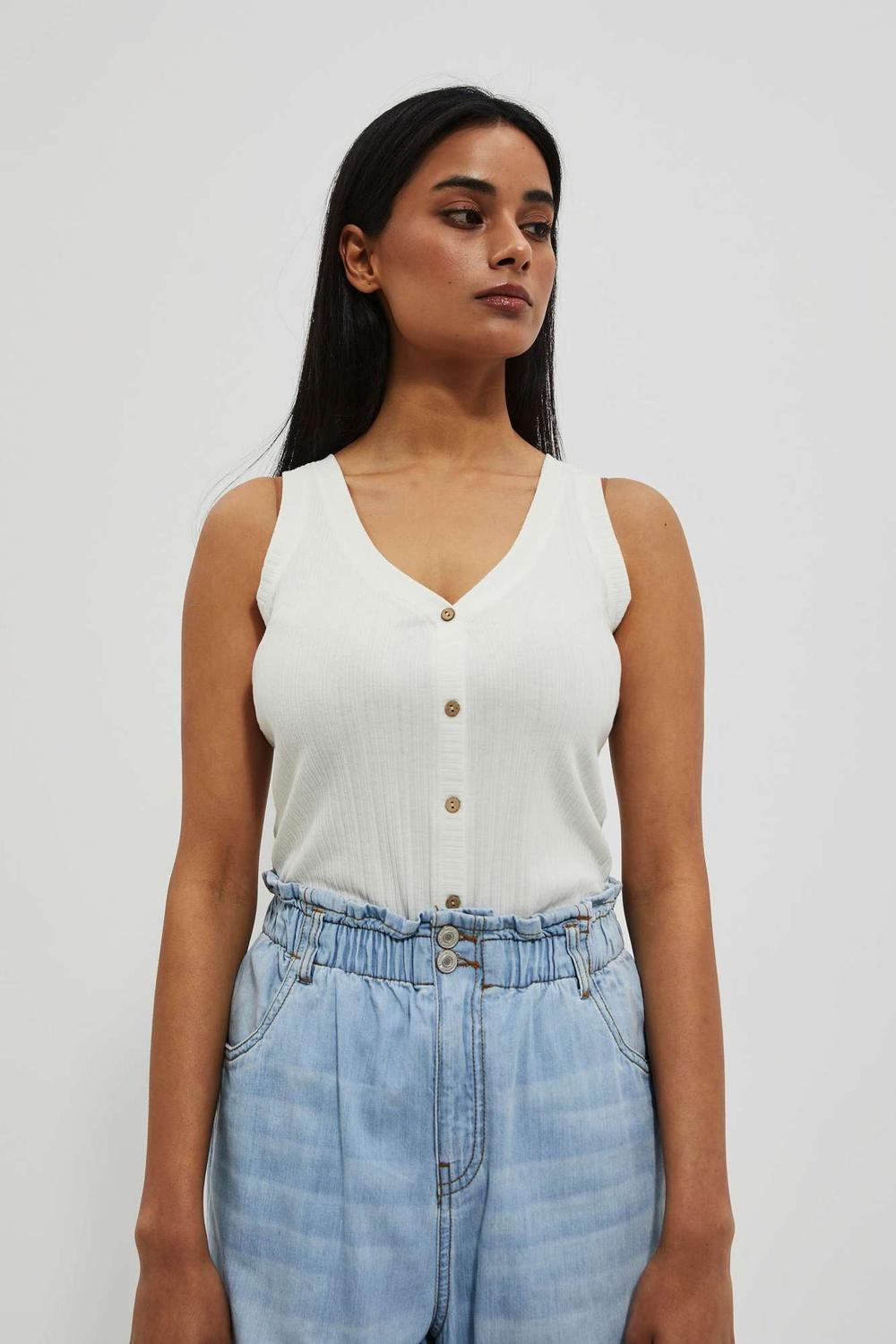 White button top L-TS-4070 Moodo