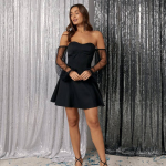 Romantic silk mini dress