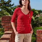 Jumper red with short sleeves MARINA V