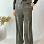 Suit women's classic graphite vest and trousers 337-01 HARDY