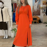 Long orange dress 20AH564-K-Realiz