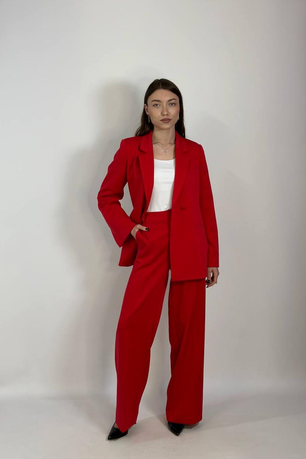 Women's red trouser suit HARDY