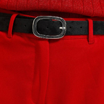 Black belt made of premium quality eco-leather