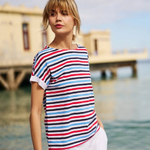 Blue striped T-shirt