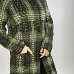Cardigan in khaki check Marina V 20-464