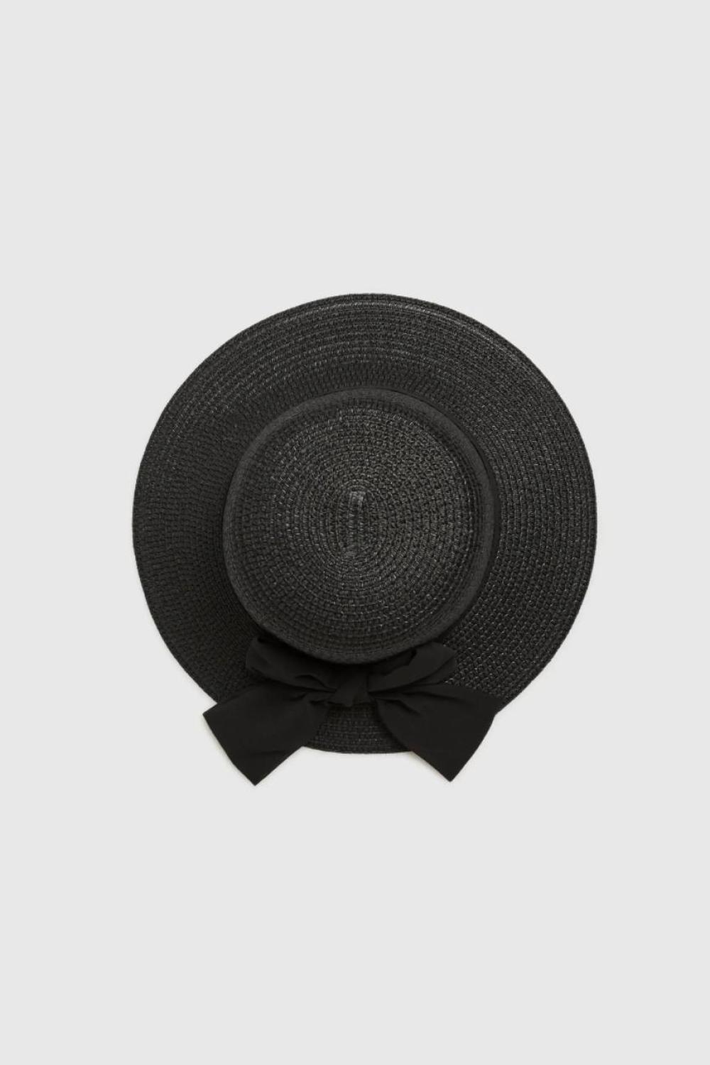 Black wicker hat