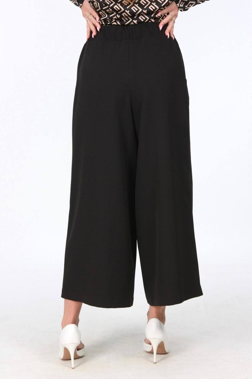 Wide-leg skirt trousers