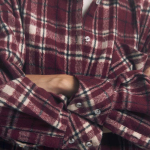 Stylish checkered shirt with patch pocket on the chest