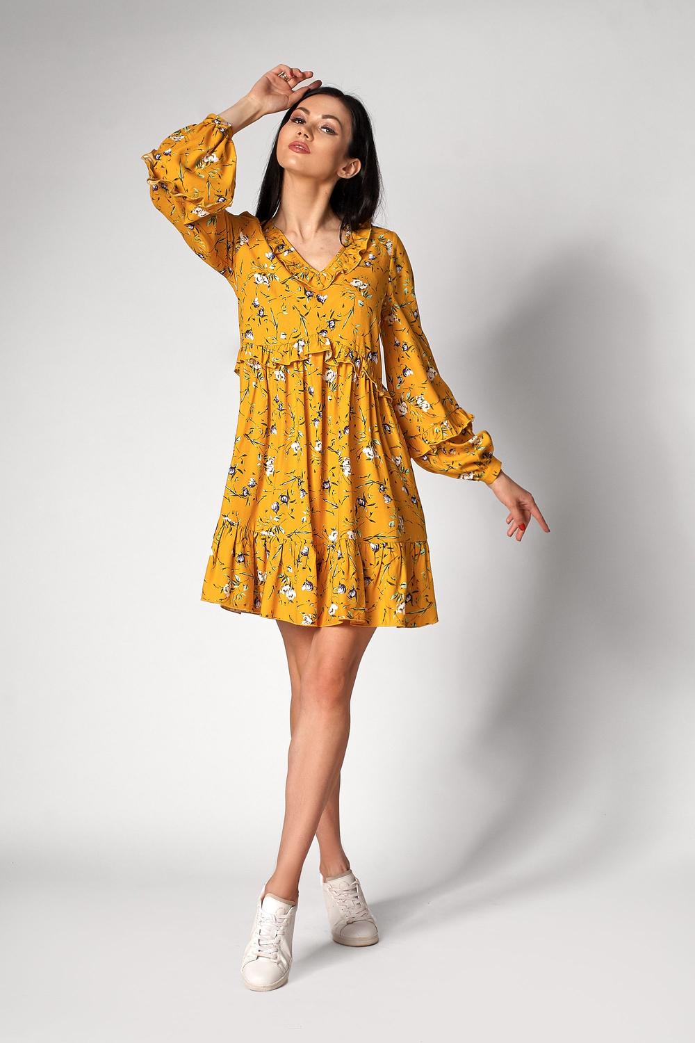 Yellow dress Artmon 1247.1