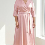 Milk midi dress Plus Size barbie_silk_pink