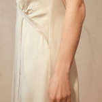 Vanilla satin maxi dress