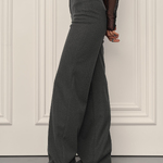 Women's palazzo pants graphite with added wool 519 ROY