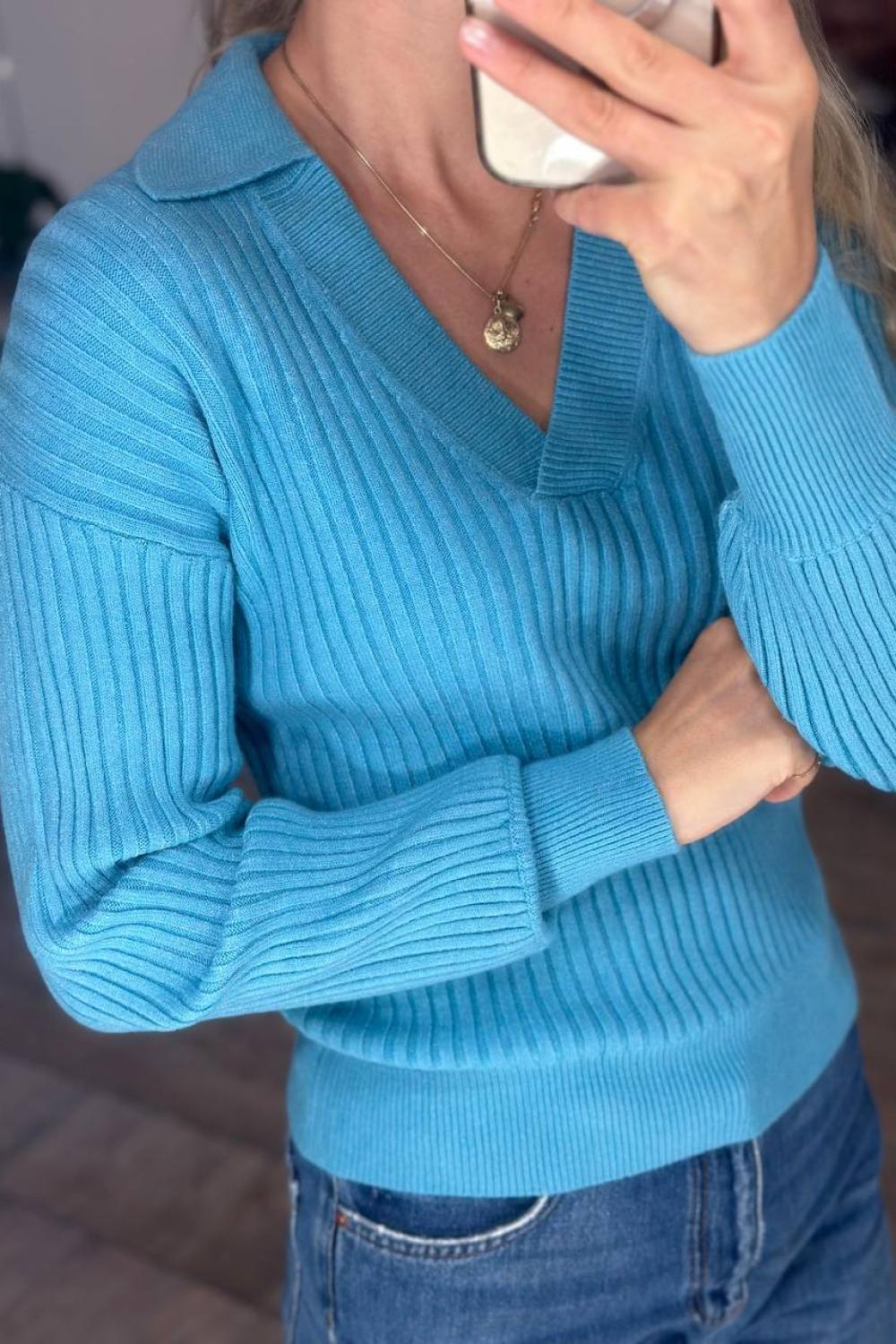 Blue jumper FW22-177-K-Realiz