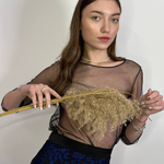Блуза із чорної сітки NocheMio