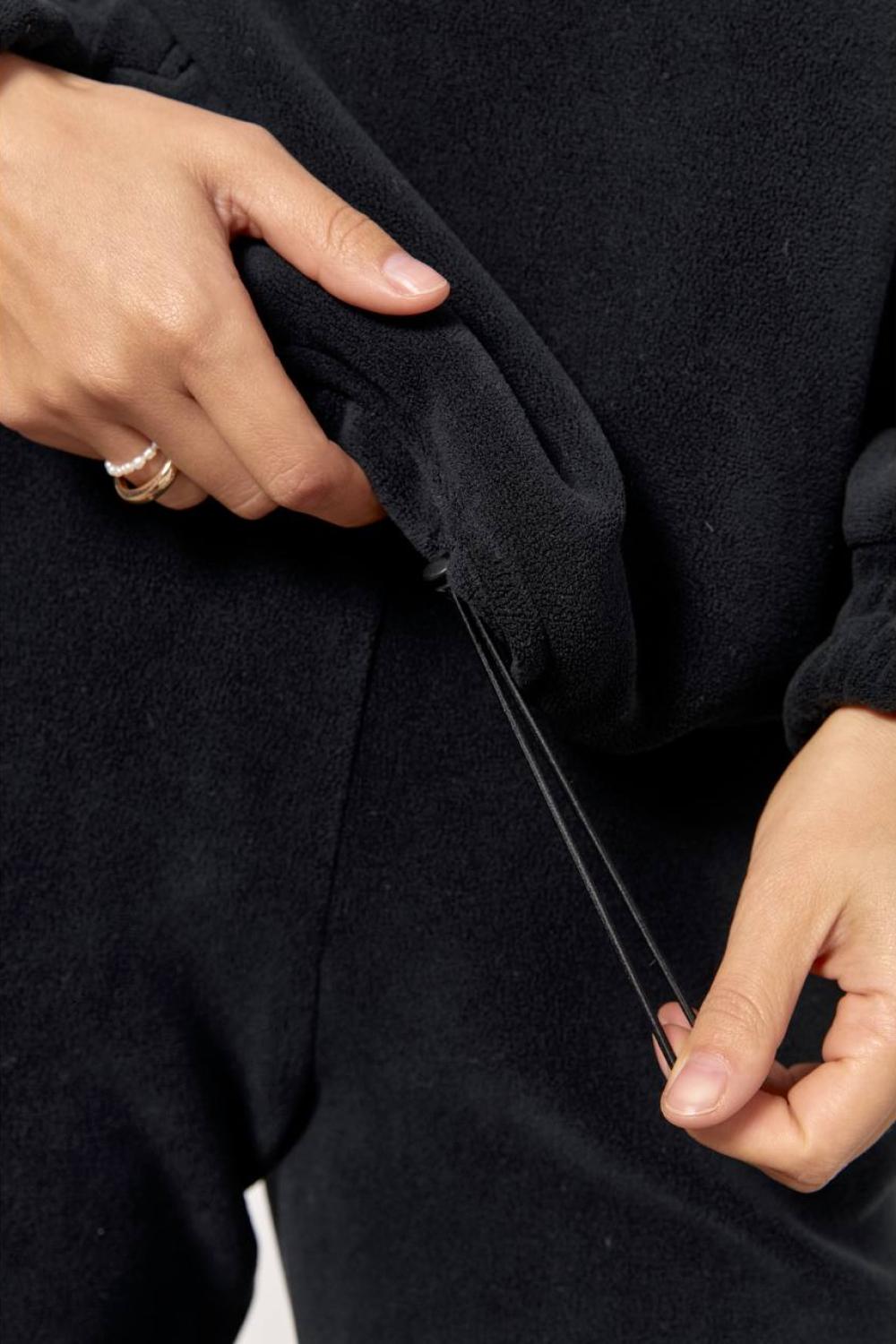 Black fleece suit