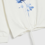 White sweatshirt with print