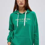 Green cotton hoodie