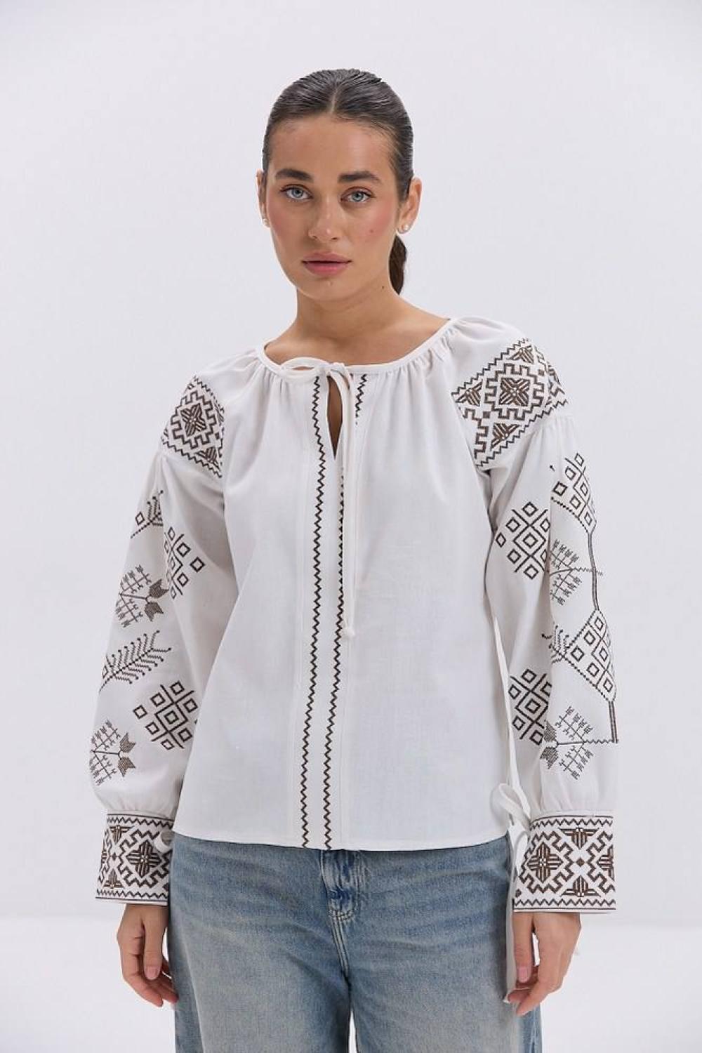 Ecru embroidery
