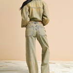Vintage jeans with rivets