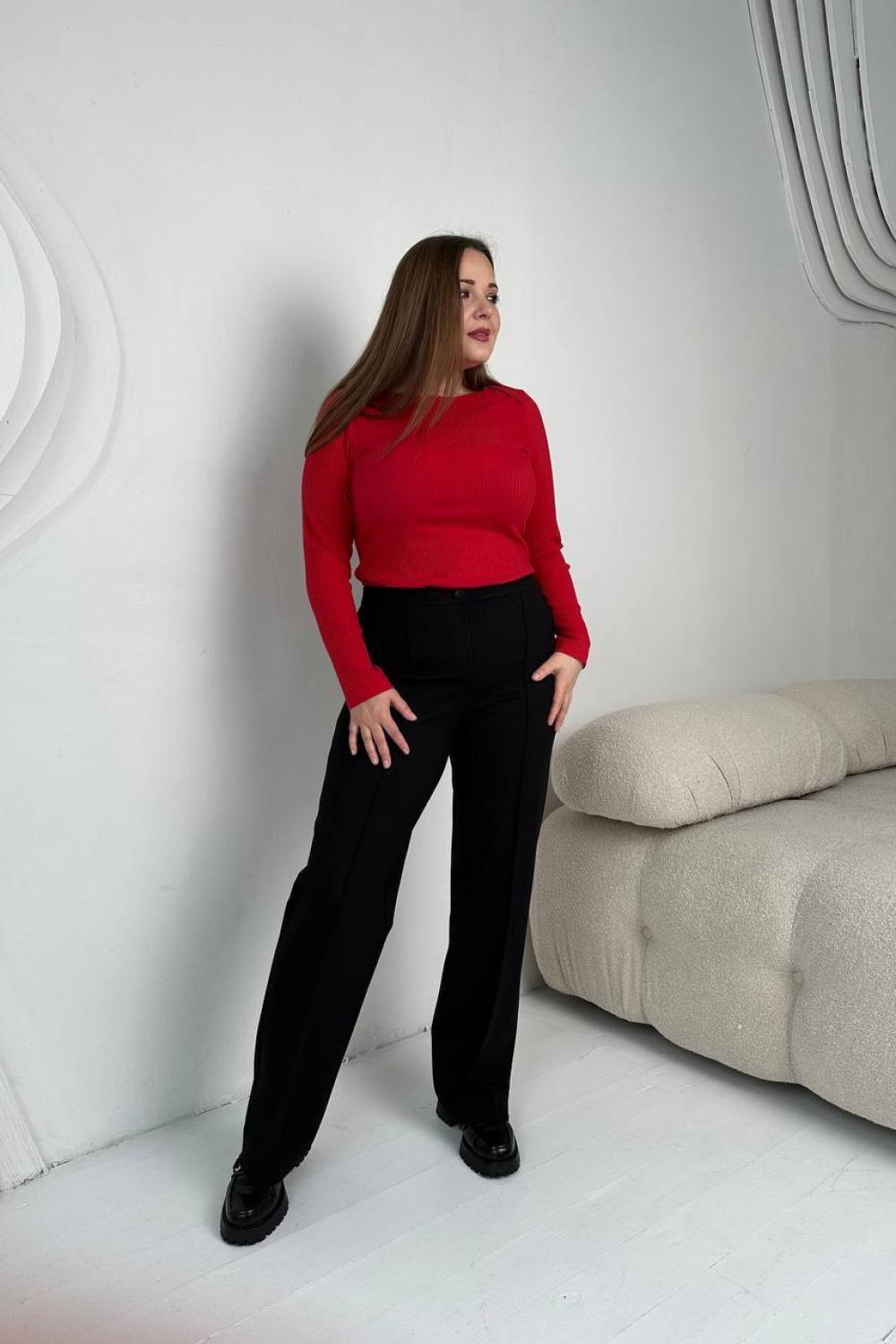Knitted insulated black pants