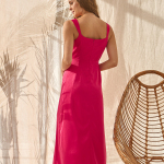 Dress silk fuchsia Gojiya Stimma