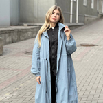 Blue raincoat