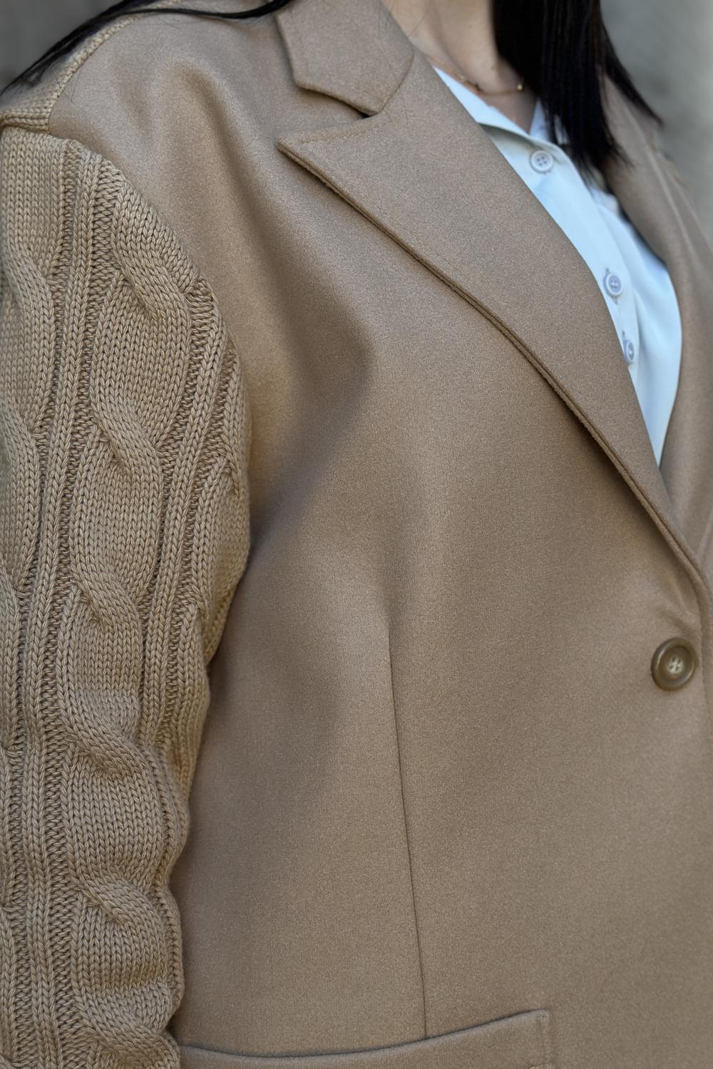 Cardigan for women with buttons beige HARDY