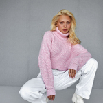 Women's warm pink sweater 2481 BELLISE