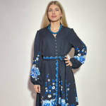 Сукня вишиванка синя принтована