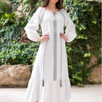 Embroidered dress white on white