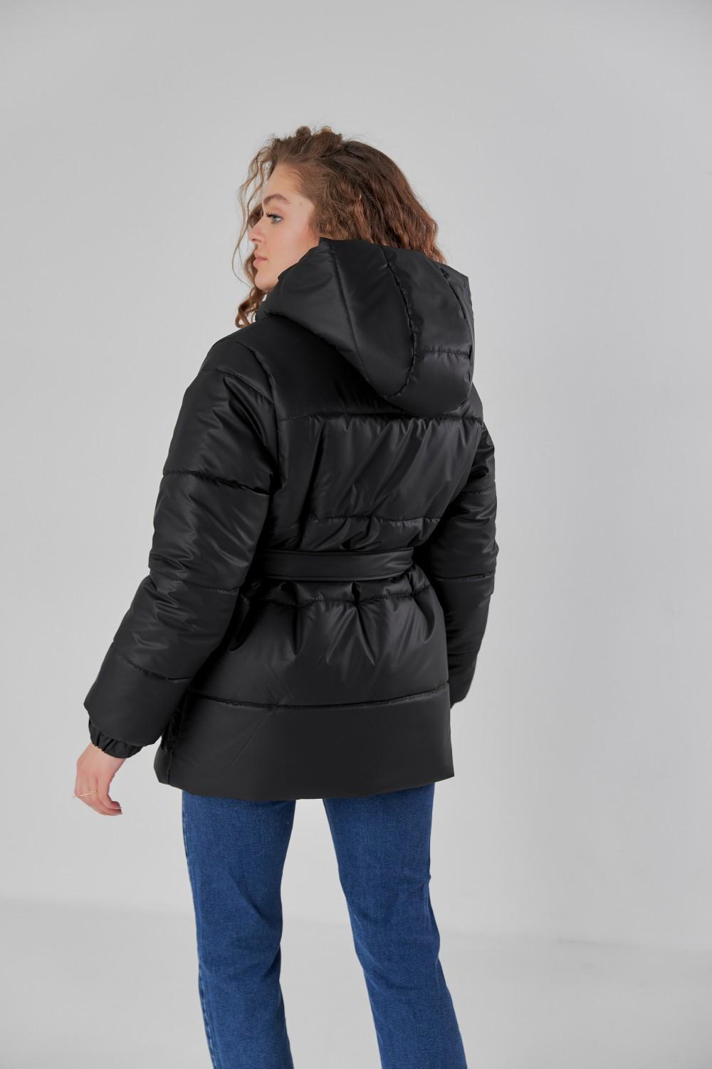 Winter Women's Black Jacket with Pockets 354-01 Hardy