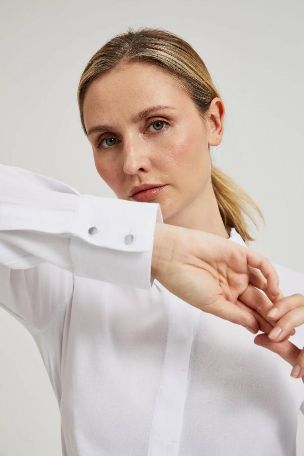 White classic viscose blouse