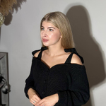 Cropped black cardigan