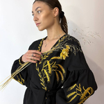 Сукня чорна з золотими вишитими колосками