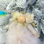 New Year's pendant/Princess girl with pink feathers