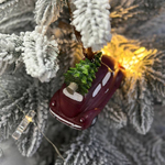 Christmas pendant / Car dark red with LED backlight