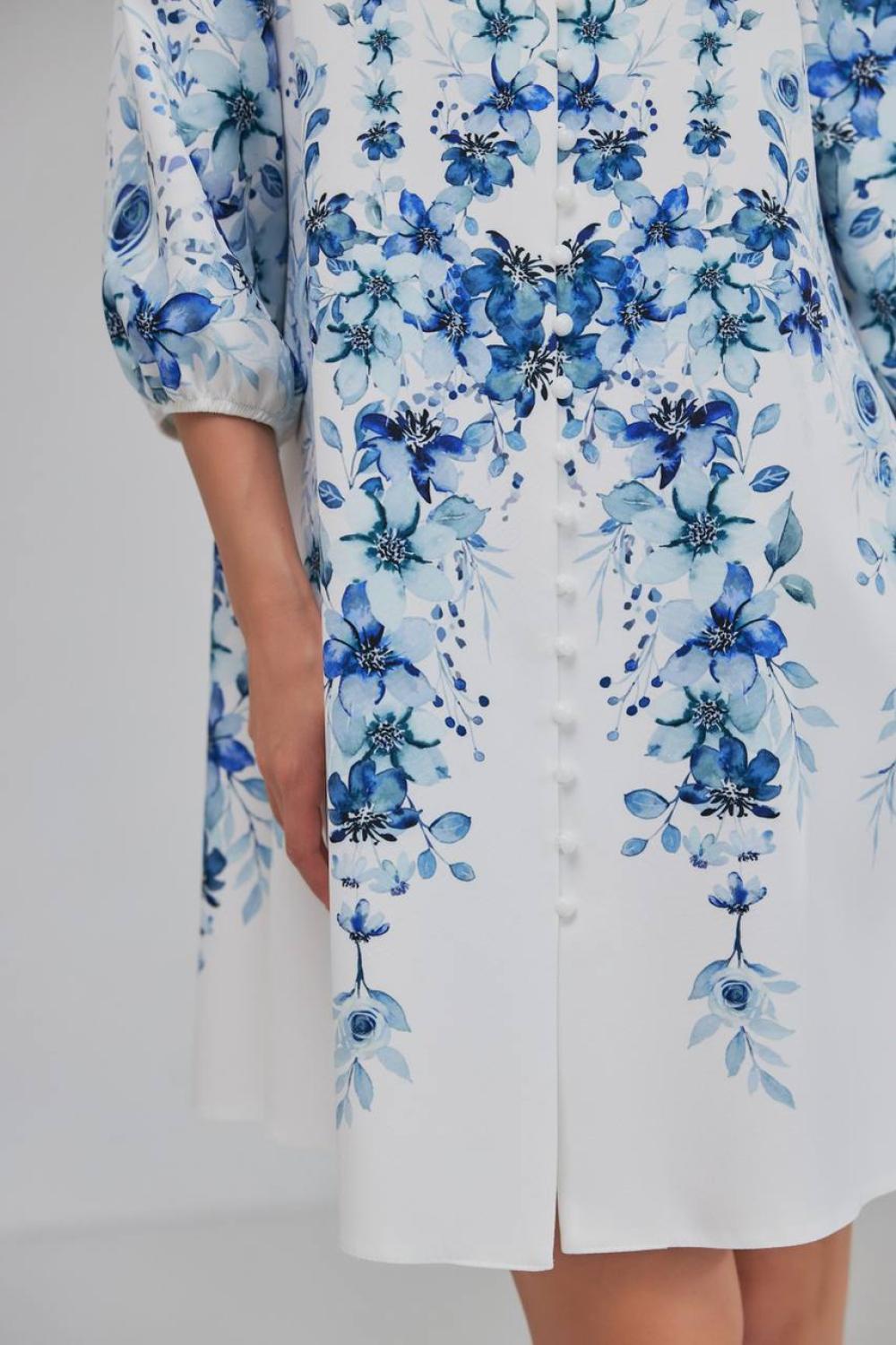 Embroidered dress women's white with red flowers