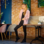 Жакет пудровий з вкороченим рукавом Artmon 457.3