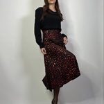 Pleated skirt with red IMPERIAL stars