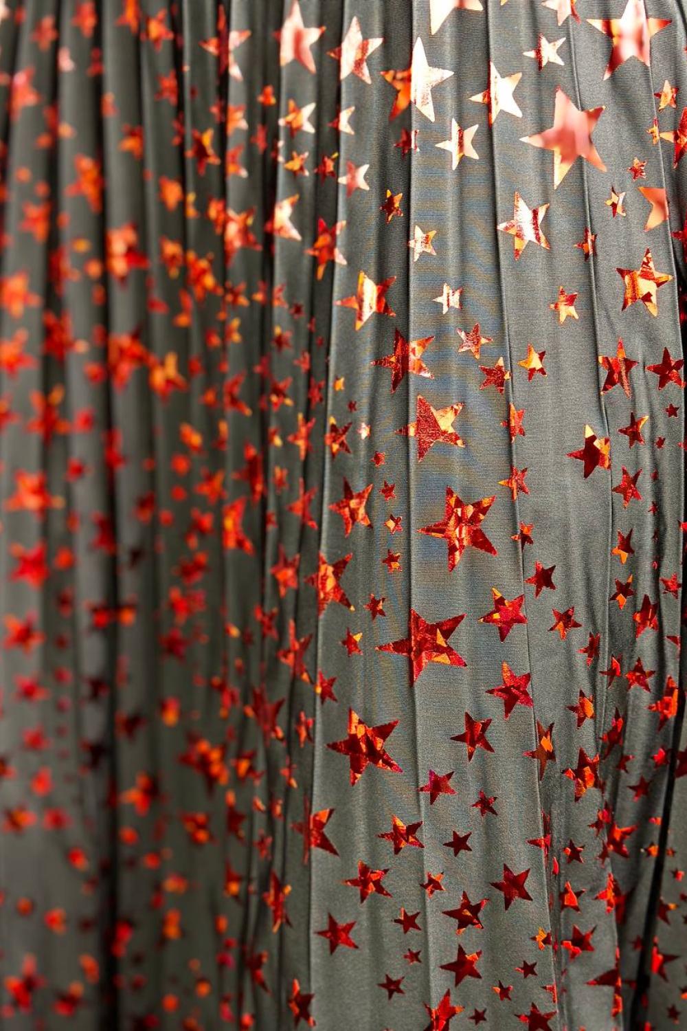 Pleated skirt with red IMPERIAL stars