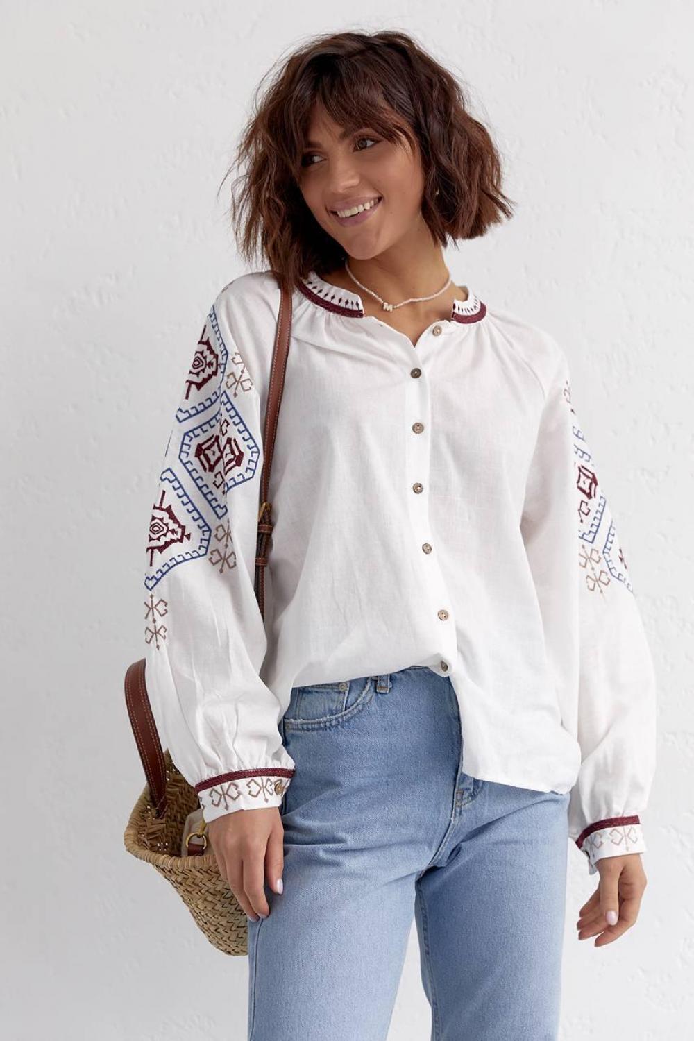 Women's Vyshyvanka Dobrobut white by-ESQ