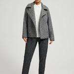 An elegant gray lined jacket