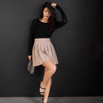 Tennis skirt beige M-259 VERONIKA